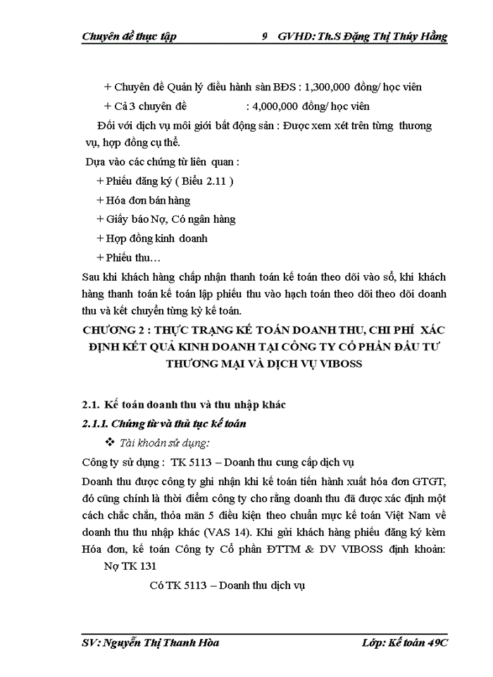 image for page Hoàn thiện Kế toán doanh thu chi phí và kết quả sản xuất kinh doanh tại Công ty Cổ phần Đầu tư Thương mại và Dịch vụ VIBOSS