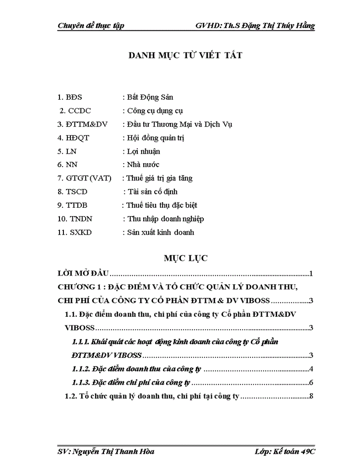 image for page Hoàn thiện Kế toán doanh thu chi phí và kết quả sản xuất kinh doanh tại Công ty Cổ phần Đầu tư Thương mại và Dịch vụ VIBOSS