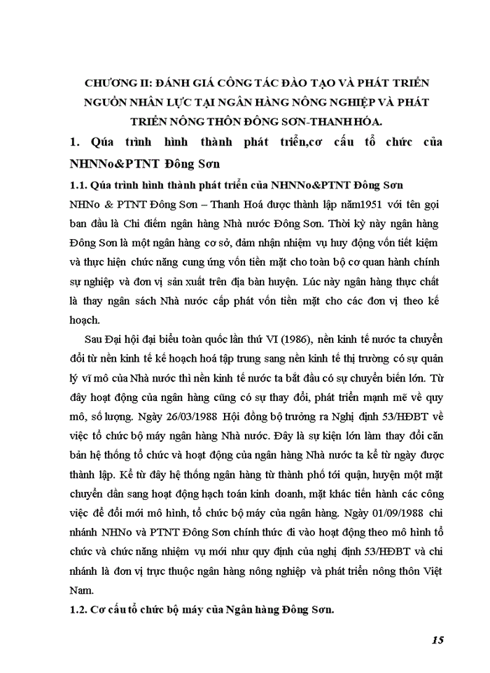 image for page Hoàn thiện công tác đào tạo và phát triển nguồn nhân lực tại Ngân hàng nông nghiệp và phát triển nông thôn Đông Sơn-Thanh Hóa