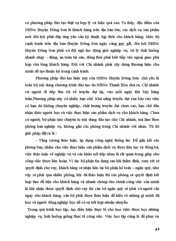 image for page Hoàn thiện công tác đào tạo và phát triển nguồn nhân lực tại Ngân hàng nông nghiệp và phát triển nông thôn Đông Sơn-Thanh Hóa