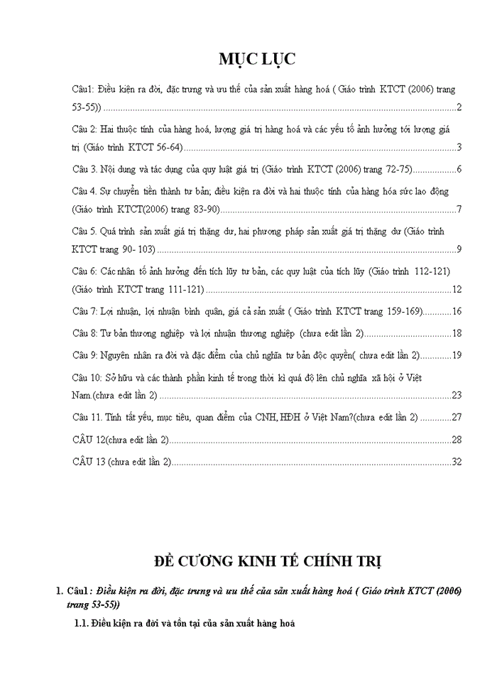 image for page Đề cương kinh tế chính trị