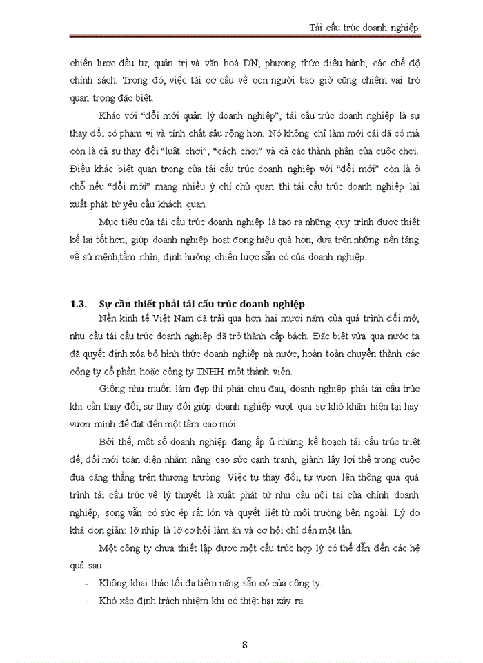 image for page Tái cấu trúc doanh nghiệp