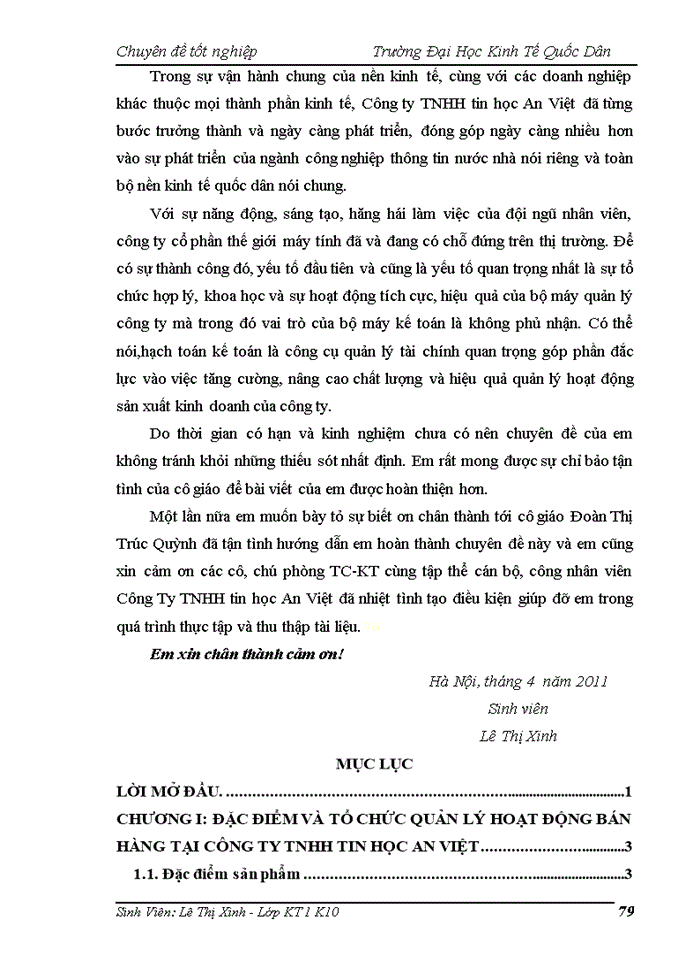 image for page Hoàn thiện Kế toán bán hàng và xác định kết quả bán hàng tại Công ty Trách nhiệm Hữu hạn Tin Học An Việt