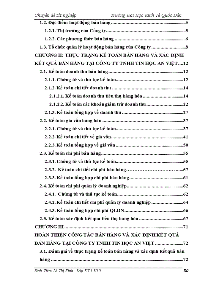 image for page Hoàn thiện Kế toán bán hàng và xác định kết quả bán hàng tại Công ty Trách nhiệm Hữu hạn Tin Học An Việt