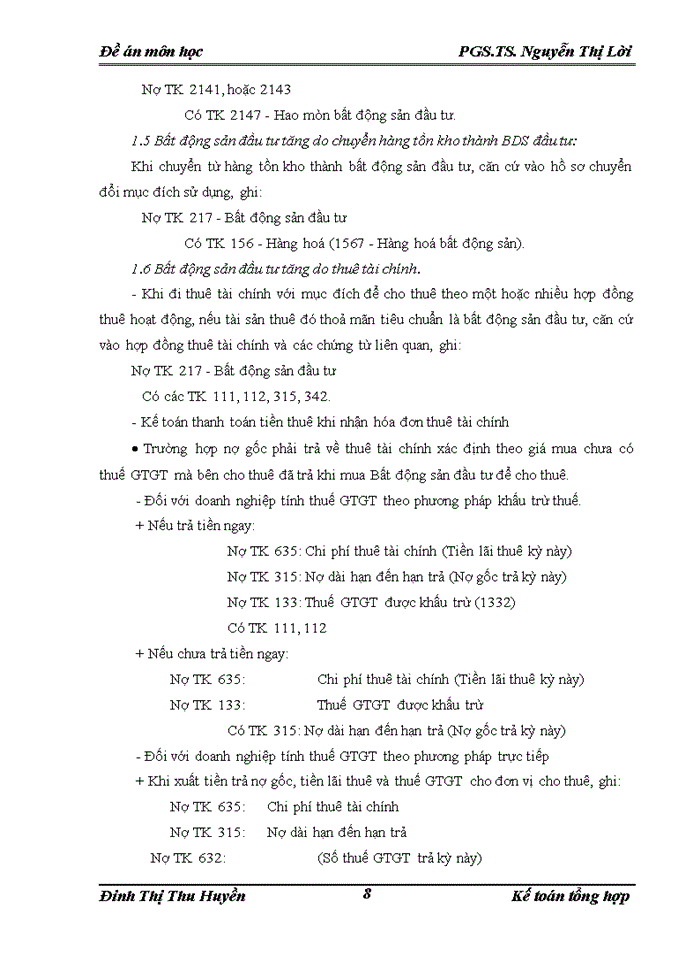 image for page Bàn về chế độ hạch toán bất động sản đầu tư