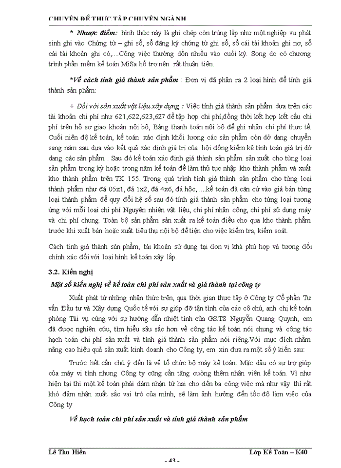 image for page Kế toán Chi phí sản xuất và tính gía thành sản phầm tại Công ty Cổ phần Tư vấn Đầu tư và Xây dựng Quốc tế