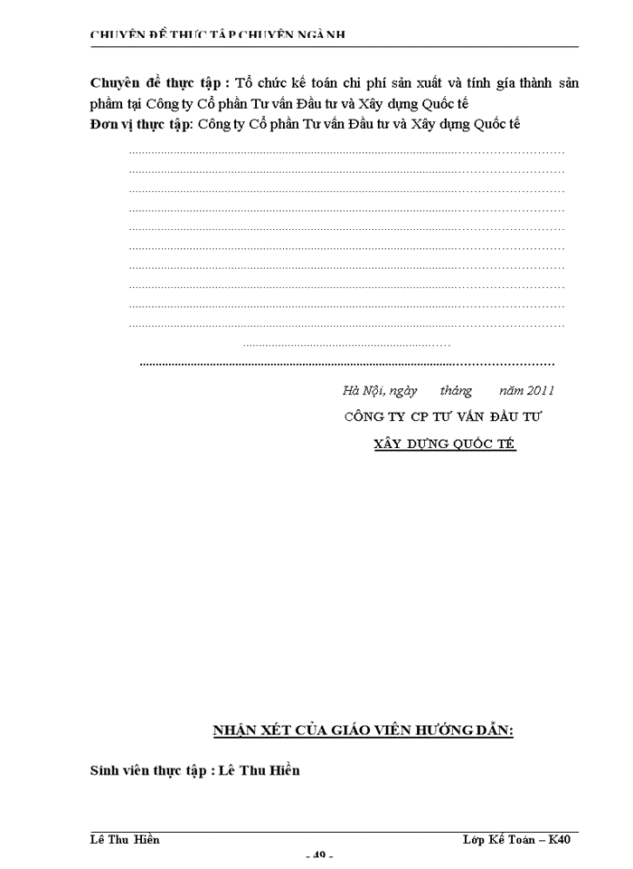 image for page Kế toán Chi phí sản xuất và tính gía thành sản phầm tại Công ty Cổ phần Tư vấn Đầu tư và Xây dựng Quốc tế