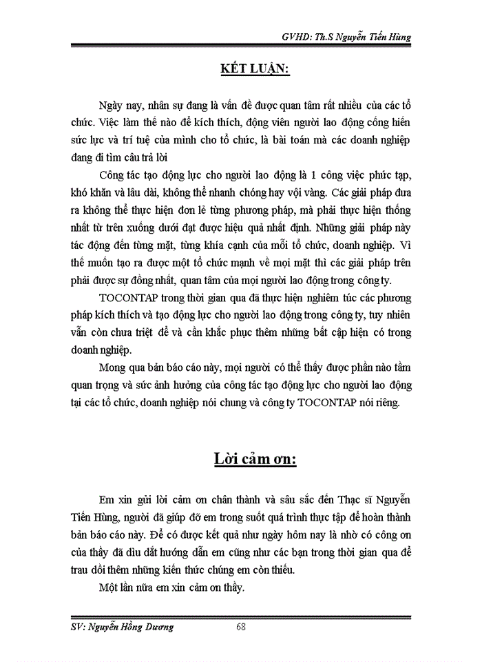 image for page Tạo động lực cho người lao động trong Công ty Cổ phần Xuất nhập khẩu Tạp phẩm TOCONTAP Hà Nội