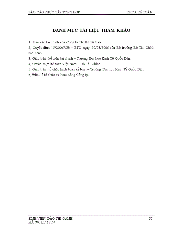 image for page Báo cáo thực tập tổng hợp tại Công ty Trách nhiệm Hữu hạng Ba Sao