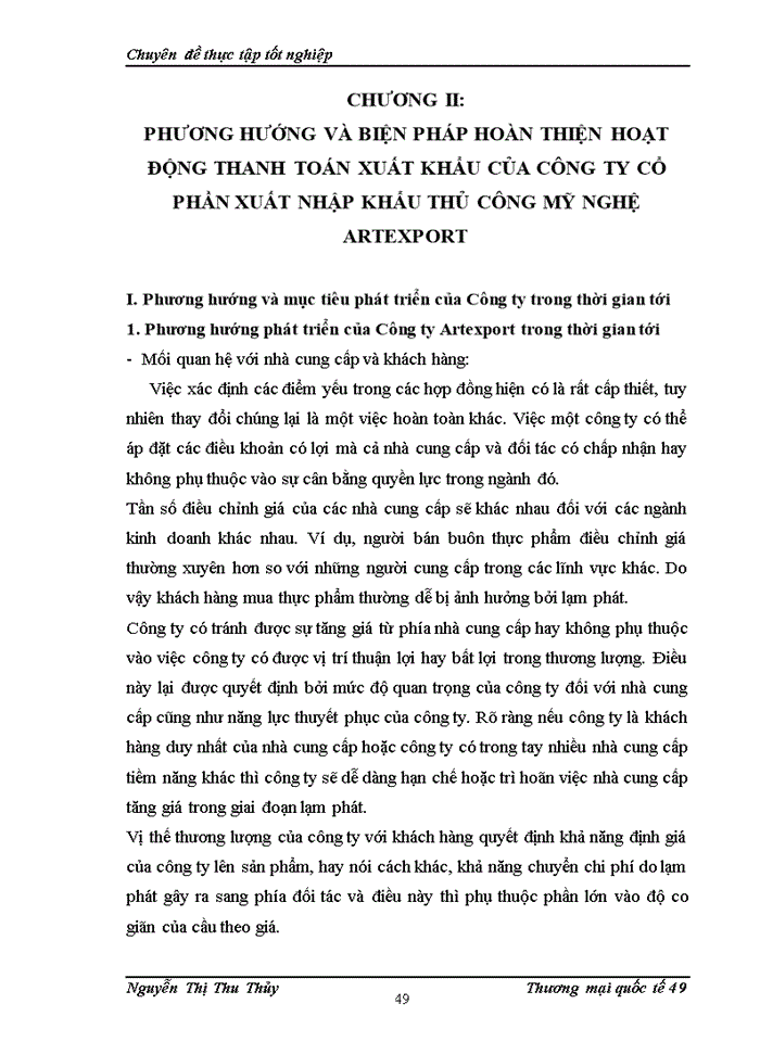 image for page Biện pháp hoàn thiện hoạt động thanh toán xuất khẩu tại Công ty cổ phần Xuất Nhập khẩu Thủ công Mỹ nghệ Artexport