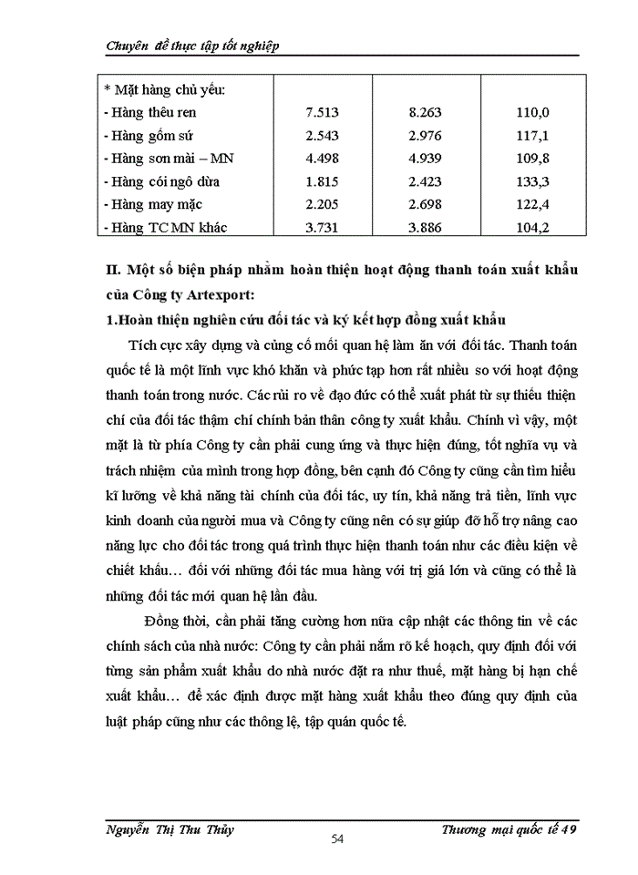 image for page Biện pháp hoàn thiện hoạt động thanh toán xuất khẩu tại Công ty cổ phần Xuất Nhập khẩu Thủ công Mỹ nghệ Artexport