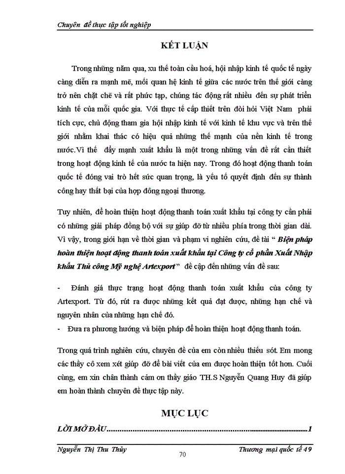 image for page Biện pháp hoàn thiện hoạt động thanh toán xuất khẩu tại Công ty cổ phần Xuất Nhập khẩu Thủ công Mỹ nghệ Artexport