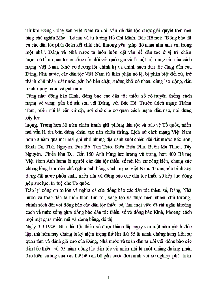 image for page Vận dụng tư tưởng Hồ Chí Minh về đoàn kết dân tộc trong việc đẩy mạnh công cuộc đổi mới ở nước ta hiên nay