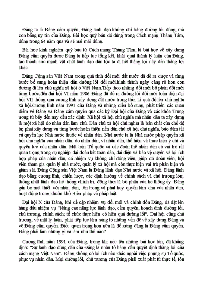 image for page Phân tích luận điểm của Hồ Chí Minh Đảng ta là một Đảng cầm quyền Phải giữ gìn Đảng ta thật trong sạch phải xứng đáng là người lãnh đạo là người đầy tớ thật trung thành của nhân dân Liên hệ với thực tiền Việt Nam hiện nay