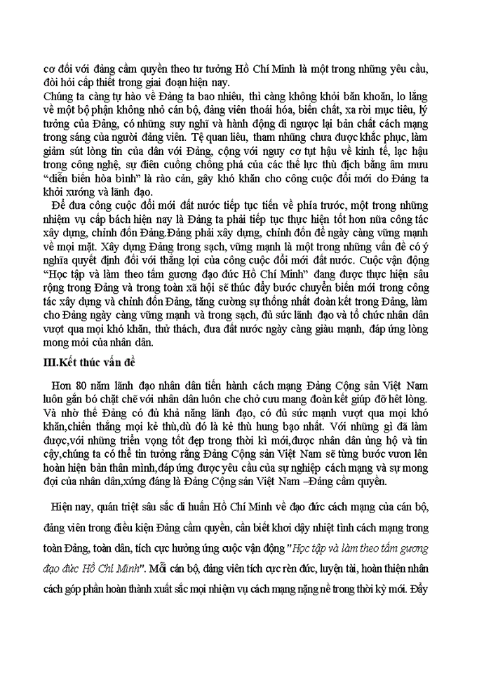 image for page Phân tích luận điểm của Hồ Chí Minh Đảng ta là một Đảng cầm quyền Phải giữ gìn Đảng ta thật trong sạch phải xứng đáng là người lãnh đạo là người đầy tớ thật trung thành của nhân dân Liên hệ với thực tiền Việt Nam hiện nay