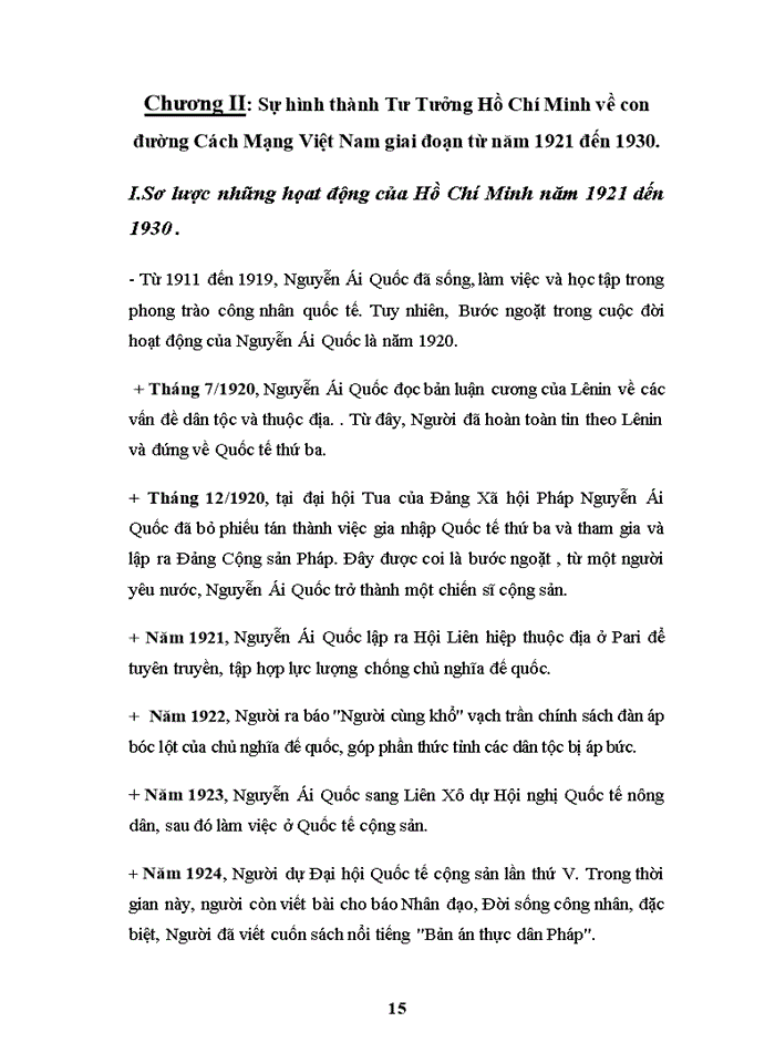 image for page Sự hình thành Tư Tưởng Hồ Chí Minh về con đường Cách Mạng Việt Nam giai đoạn từ năm 1921 đến 1930