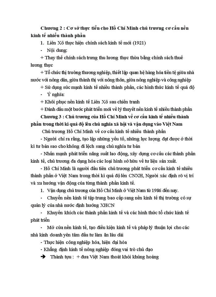 image for page Tại sao Hồ Chí Minh chủ trương cơ cấu nền kinh tế nhiều thành phần trong thời kì quá độ lên chủ nghĩa xã hội