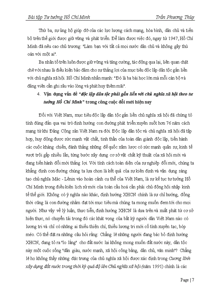 image for page Ý nghĩa Lý luận và Thực tiễn của vấn đề độc lập dân tộc phải gắn liền với chủ nghĩa xã hội theo tư tưởng Hồ Chí Minh