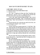 Báo cáo về chuyến đi thực tế Sapa