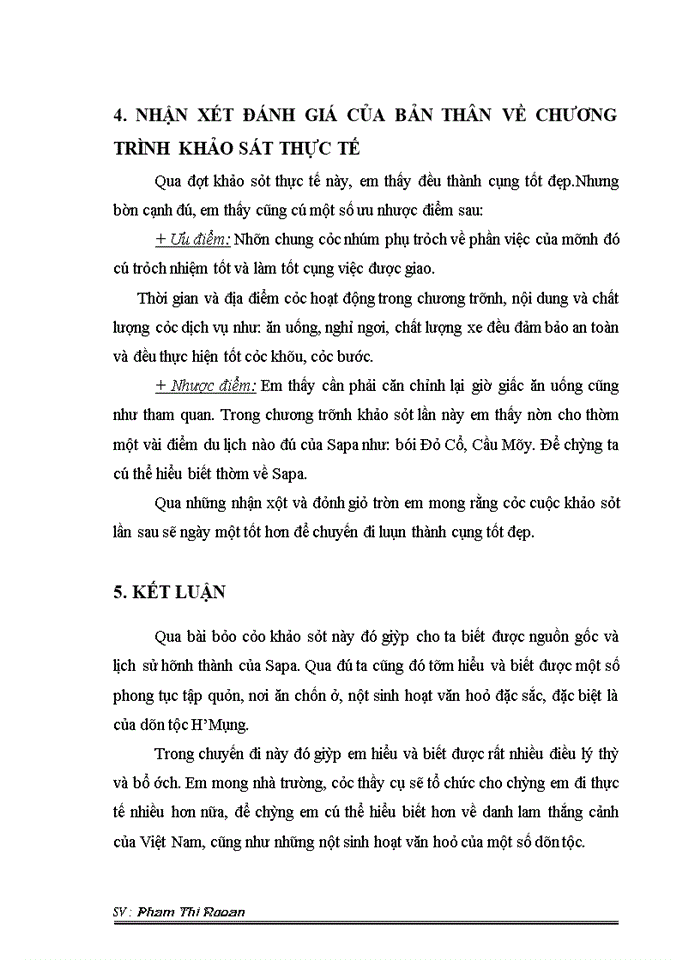 image for page Báo cáo về chuyến đi thực tế Sapa