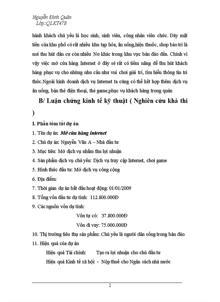 image for page Lập dự án Mở cửa hàng Internet