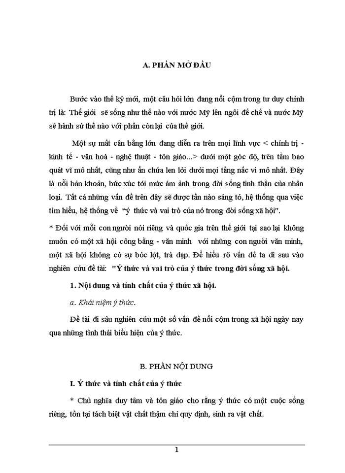 image for page Ý thức và vai trò của ý thức trong đời sống xã hội