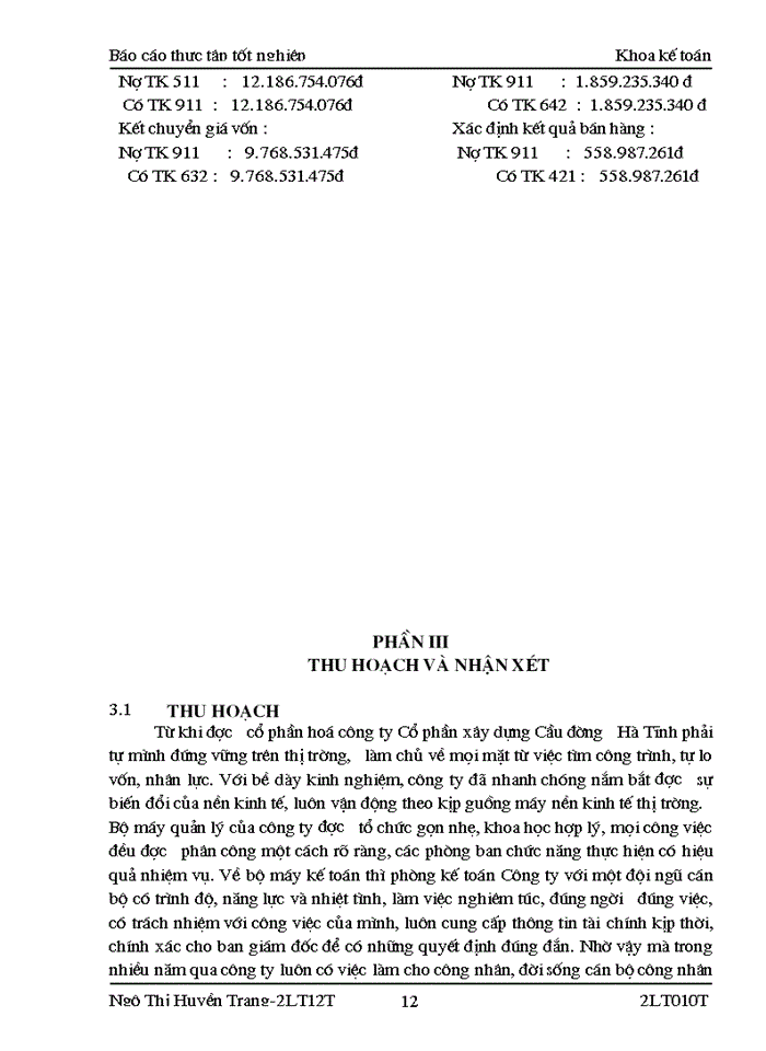 image for page Thực tế công tác kế toán tại công Cổ phần xây dựng Cầu đơường Hà Tĩnh