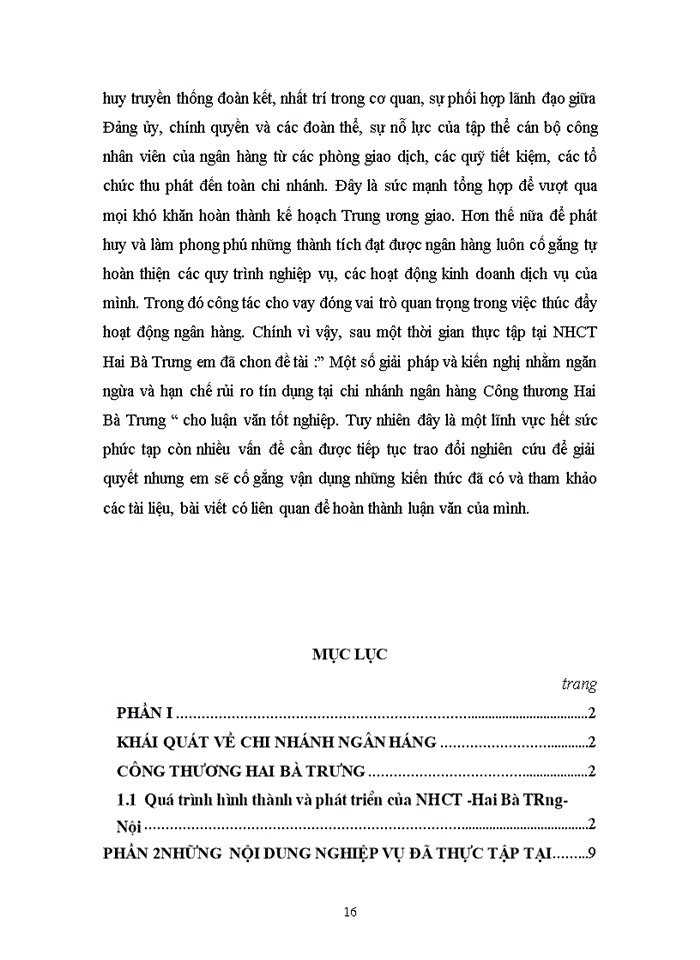 image for page Một số giải pháp và kiến nghị nhằm ngăn ngừa và hạn chế rủi ro tín dụng tại chi nhánh ngân hàng Công thương Hai Bà Trưng