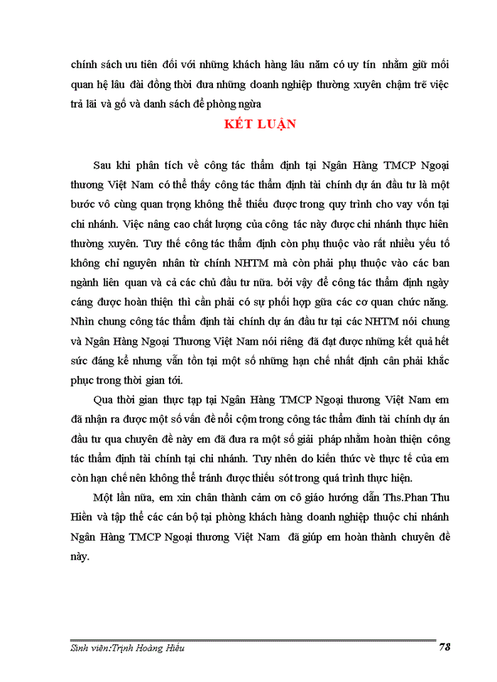 image for page Hoàn thiện công tác thẩm định tài chính dự án đầu tư tại Ngân Hàng Thương Mại Cổ phần Ngoại thương Chi nhánh Hoàn Kiếm