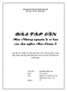 Quan điểm của chủ nghĩa Mác-Lênin về chủ nghĩa tư bản độc quyền vận dụng vấn đề nghiên cứu trên phân tích tập đoàn Volkswagen