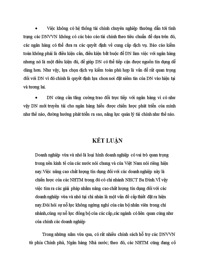 image for page GIẢI PHÁP NÂNG CAO CHẤT LƯỢNG TÍN DỤNG ĐỐI VỚI DOANH NGHIỆP VỪA VÀ NHỎ TẠI CHI NHÁNH NGÂN HÀNG CÔNG THƯƠNG BA ĐÌNH HÀ NỘI