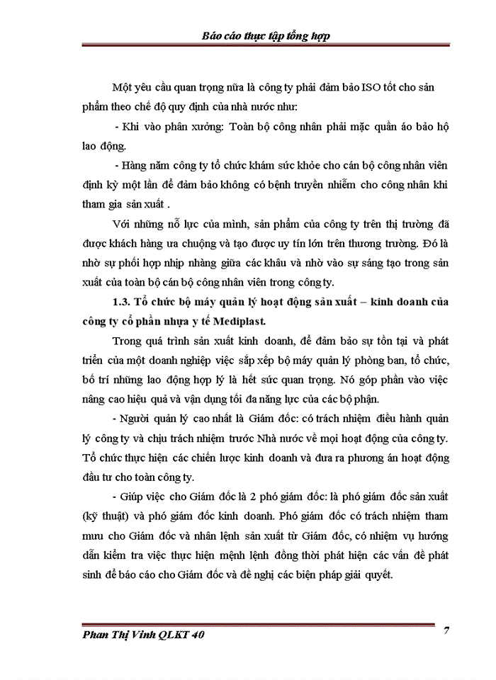 image for page Tổ chức bộ máy kế toán và hệ thống kế toán tại Công ty cổ phần nhựa y tế MEDIPLAST