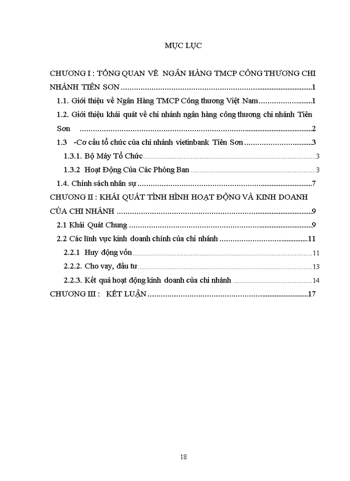 image for page Báo cáo thực tập tại chi nhánh ngân hàng công thương chi nhánh Tiên Sơn