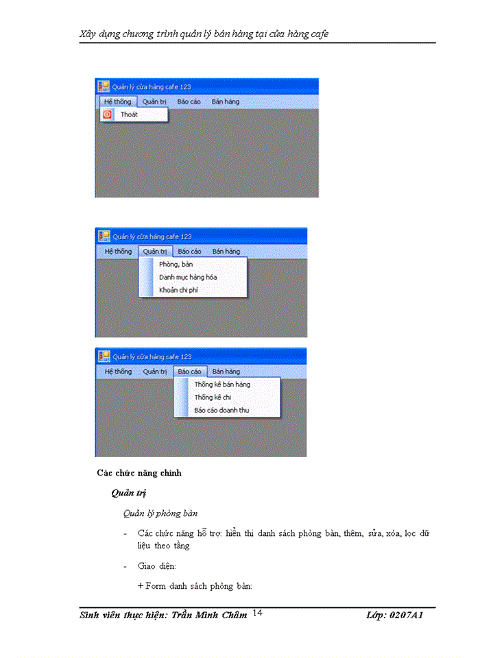 image for page Xây dựng chương trình quản lý bán hàng tại cửa hàng café