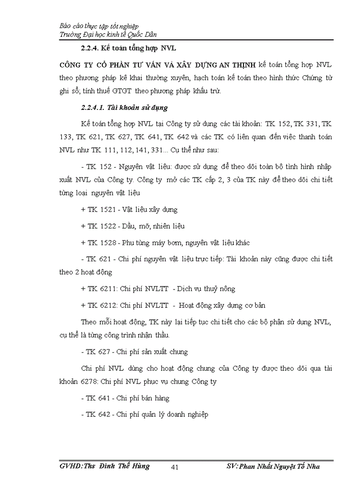 image for page Kế toán nguyên vật liệu tại Công ty CỔ PHẦN TƯ VẤN VÀ XÂY DỰNG AN THỊNH