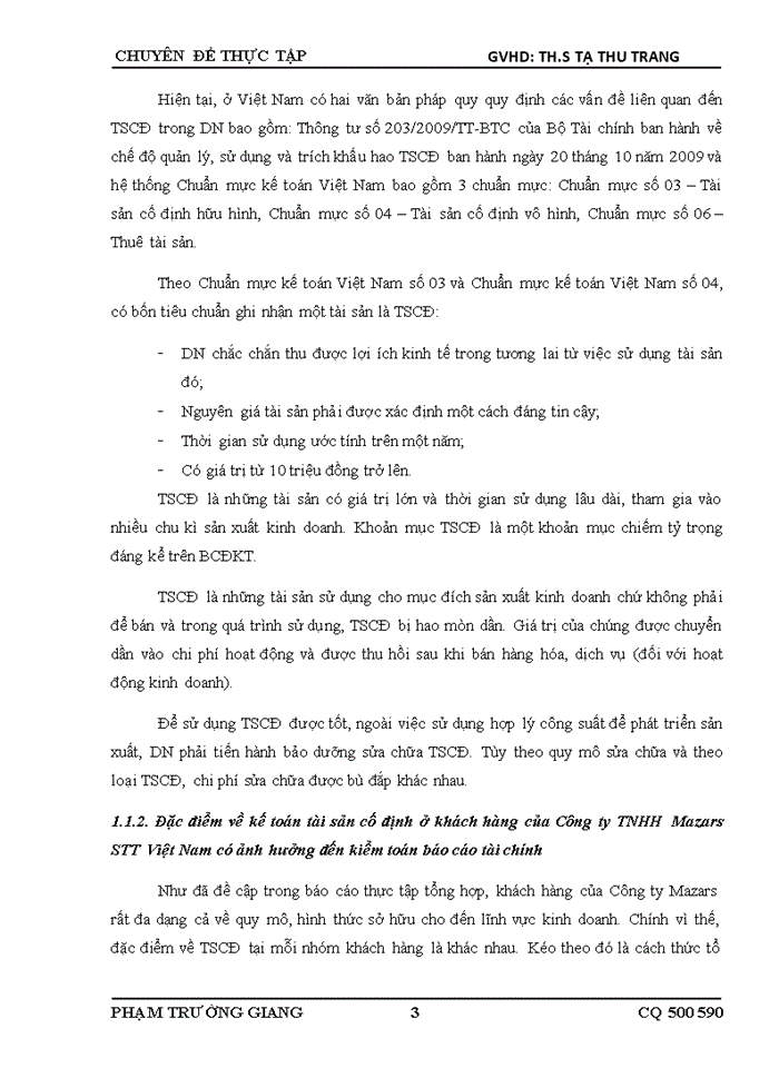 image for page THS Vận dụng quy trình kiểm toán vào kiểm toán khoản mục tài sản cố đinh trong kiểm toán Báo cáo tài chính do Công ty Trách nhiệm Hữu hạng Mazars STT Việt Nam thực hiện