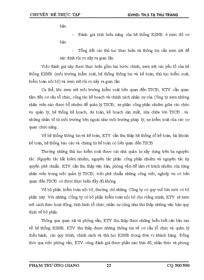 image for page THS Vận dụng quy trình kiểm toán vào kiểm toán khoản mục tài sản cố đinh trong kiểm toán Báo cáo tài chính do Công ty Trách nhiệm Hữu hạng Mazars STT Việt Nam thực hiện