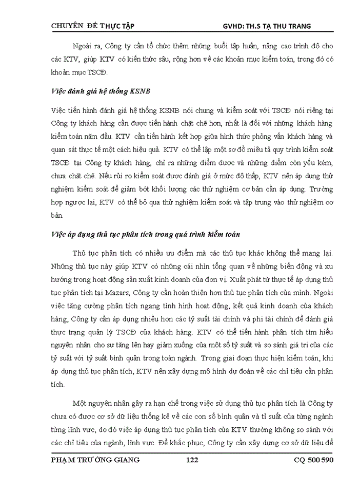 image for page THS Vận dụng quy trình kiểm toán vào kiểm toán khoản mục tài sản cố đinh trong kiểm toán Báo cáo tài chính do Công ty Trách nhiệm Hữu hạng Mazars STT Việt Nam thực hiện