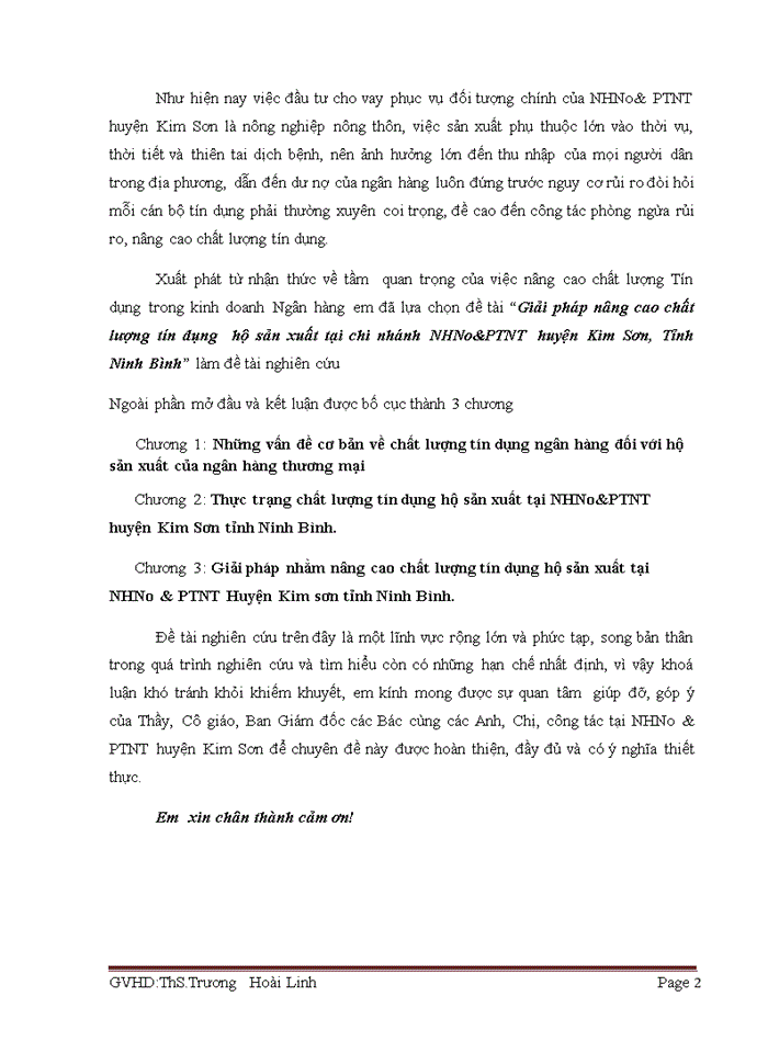 image for page Giải pháp nâng cao chất lượng tín dụng hộ sản xuất tại chi nhánh Ngân hàng Nông nghiệp và Phát triển Nông thôn huyện Kim Sơn Tỉnh Ninh Bình