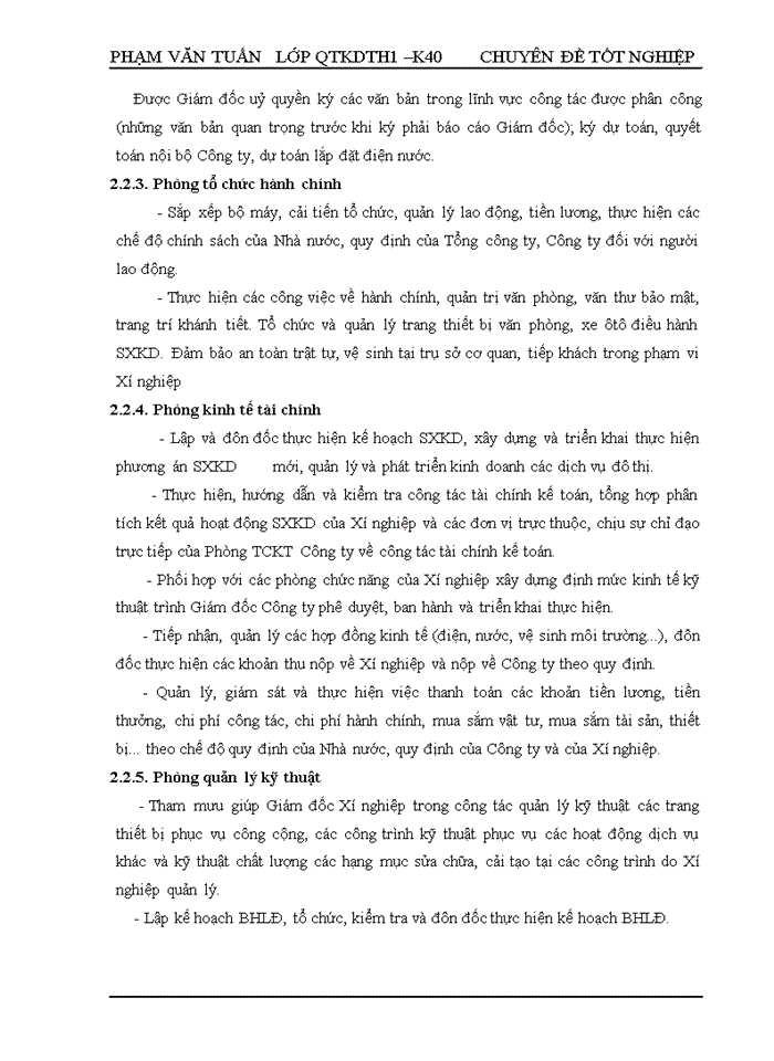 image for page Cơ cấu tổ chức chức năng nhiệm vụ bộ máy chi nhánh Công ty Trách nhiệm Hữu hạng một thành viên dịch vụ nhà ở và khu đô thị - xí nghiệp 1