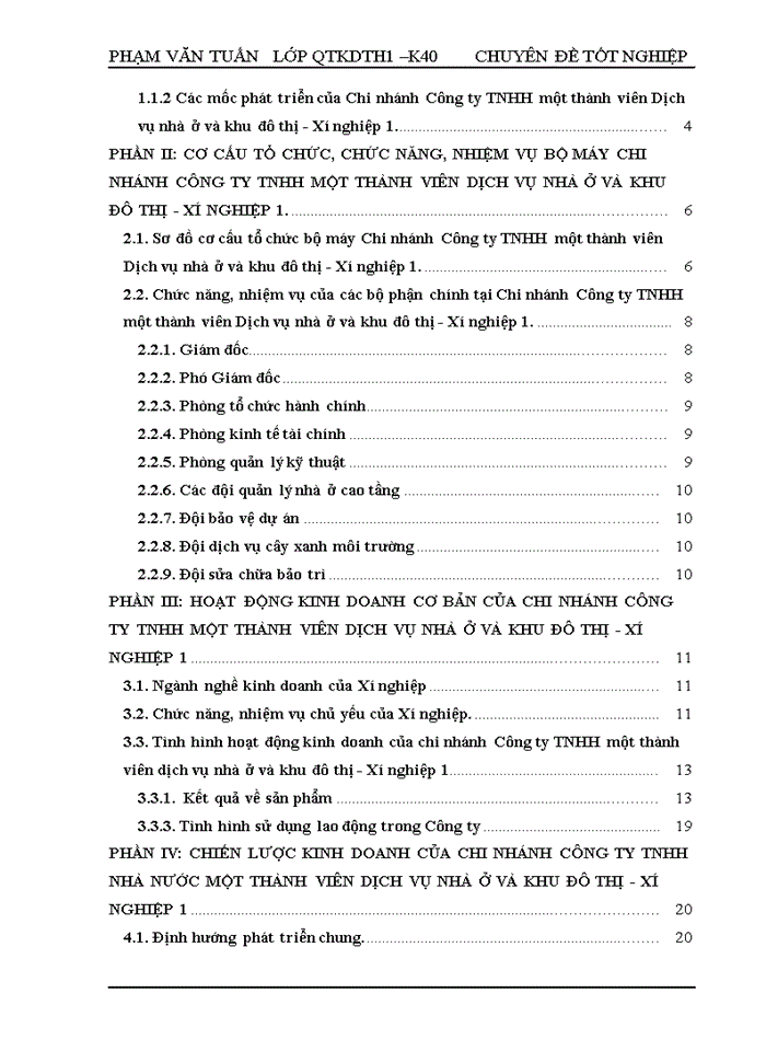 image for page Cơ cấu tổ chức chức năng nhiệm vụ bộ máy chi nhánh Công ty Trách nhiệm Hữu hạng một thành viên dịch vụ nhà ở và khu đô thị - xí nghiệp 1