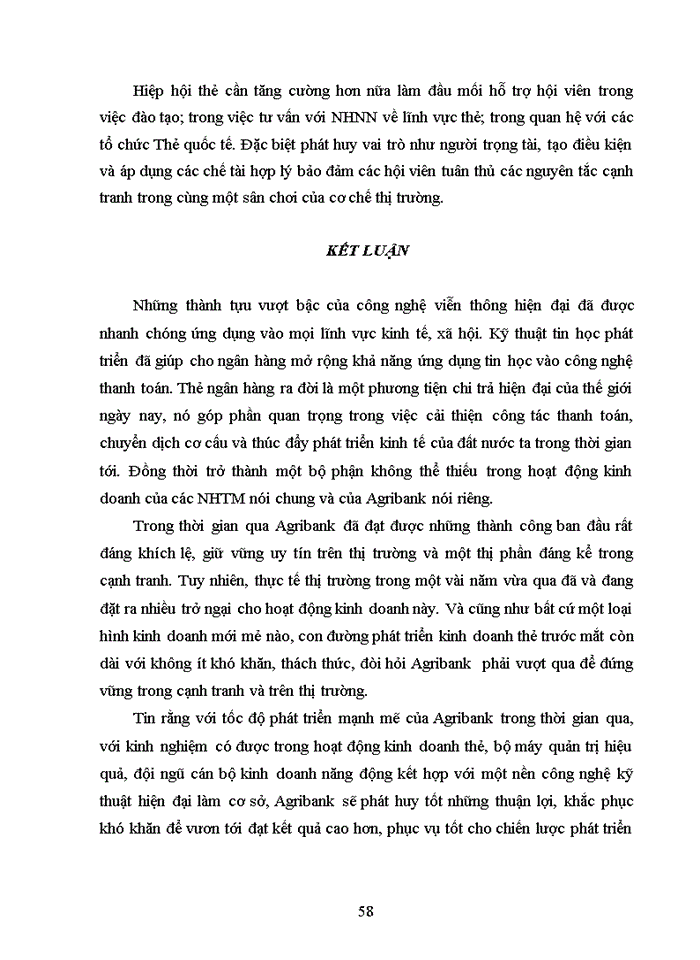 image for page Thực trạng phát hành và thanh toán thẻ tại ngân hàng nông nghiệp và phát triển nông thôn Việt Nam