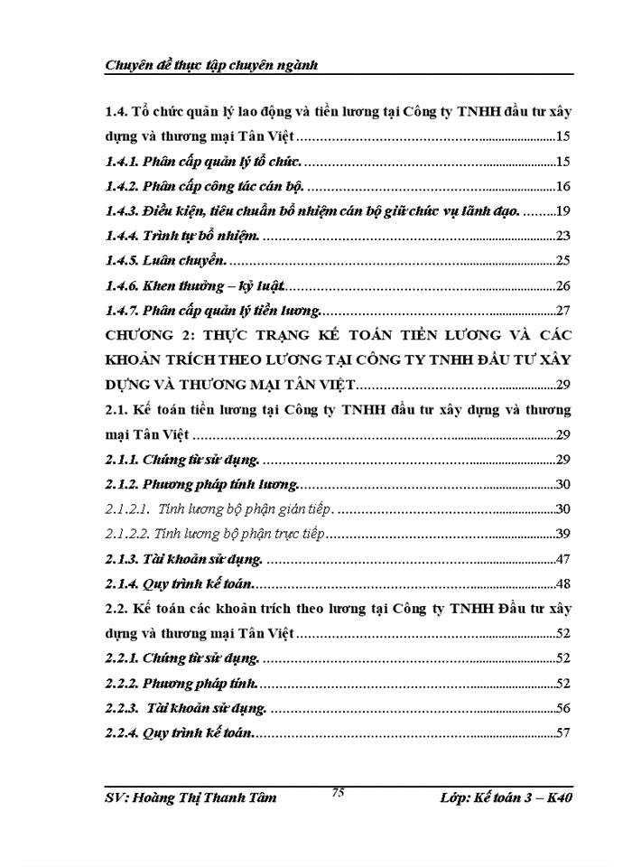 image for page Hoàn thiện kế toán tiền lương và các khoản trích theo lương tại Công ty Trách nhiệm Hữu hạng đầu tư xây dựng và thương mại Tân Việt