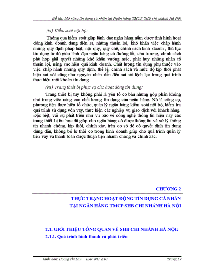 image for page Mở rộng tín dụng cá nhân tại Ngân hàng Thương Mại Cổ phần Sài Gòn Hà Nội