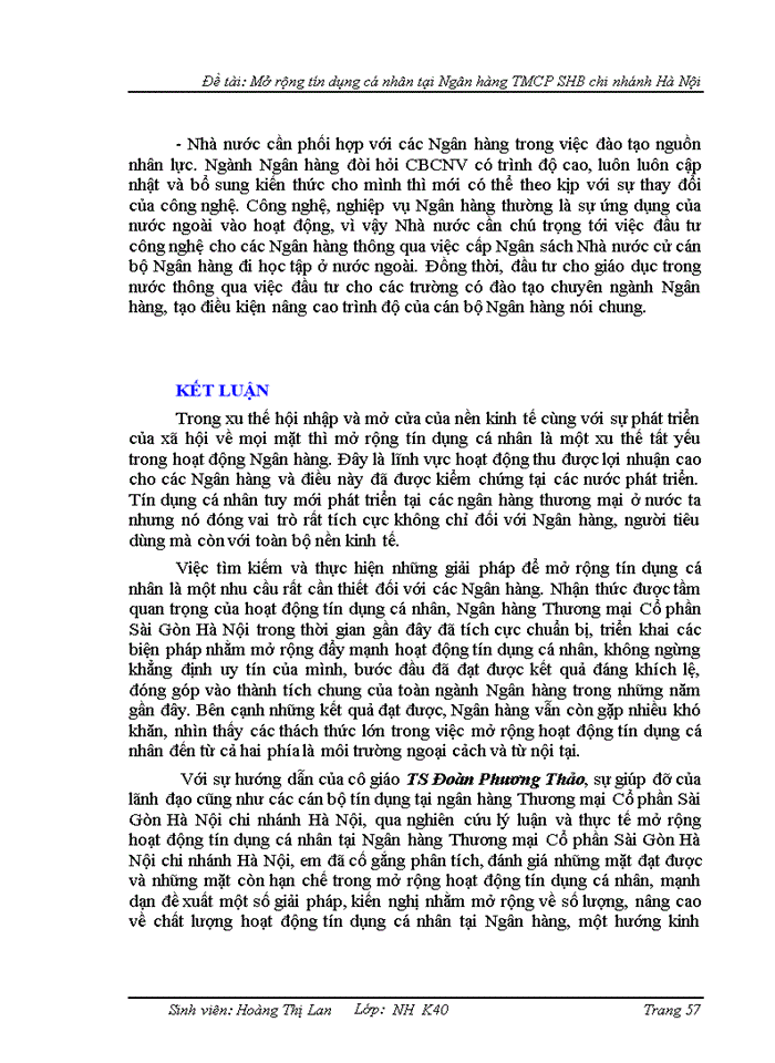 image for page Mở rộng tín dụng cá nhân tại Ngân hàng Thương Mại Cổ phần Sài Gòn Hà Nội