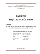 KẾ TOÁN TIỀN LƯƠNG VÀ CÁC KHOẢN TRÍCH THEO LƯƠNG CỦA CÔNG TY Trách nhiệm hữu hạn Một thành viên LÂM NGHIỆP UÔNG BÍ