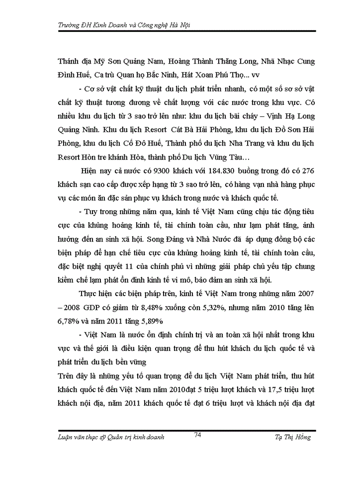 image for page THS Thực trạng và một số giải pháp phát triển du lịch với khôi phục phát triển làng nghề tại Công ty Trách nhiệm Hữu hạng du lịch Mở Việt Nam Hà Nội