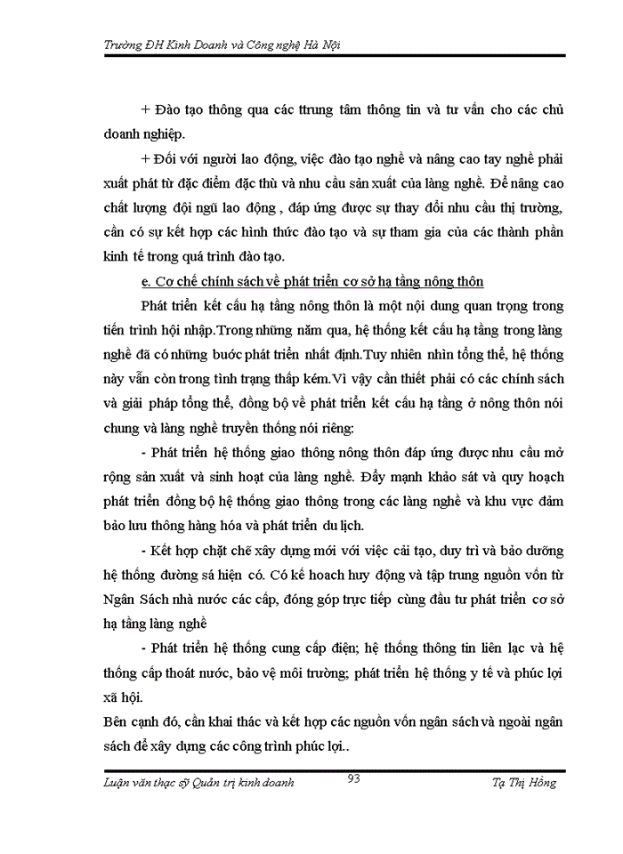 image for page THS Thực trạng và một số giải pháp phát triển du lịch với khôi phục phát triển làng nghề tại Công ty Trách nhiệm Hữu hạng du lịch Mở Việt Nam Hà Nội