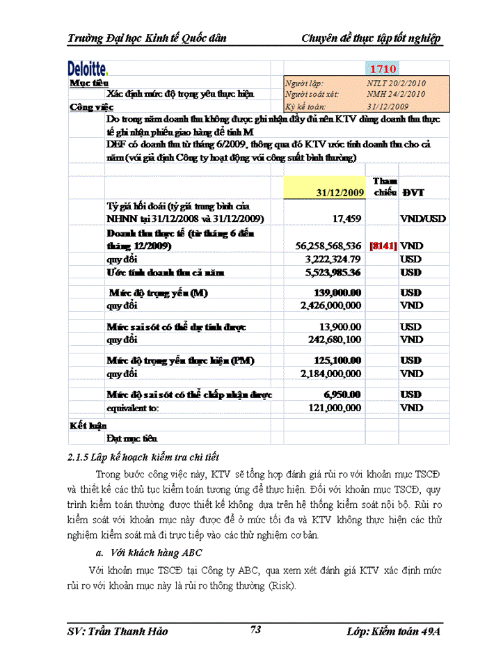 image for page THS Quy trình kiểm toán Tài sản cố định trong kiểm toán Báo cáo tài chính do Công ty Trách nhiệm Hữu hạng Deloitte Việt Nam thực hiện