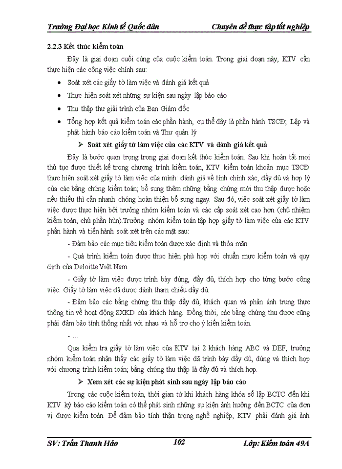 image for page THS Quy trình kiểm toán Tài sản cố định trong kiểm toán Báo cáo tài chính do Công ty Trách nhiệm Hữu hạng Deloitte Việt Nam thực hiện